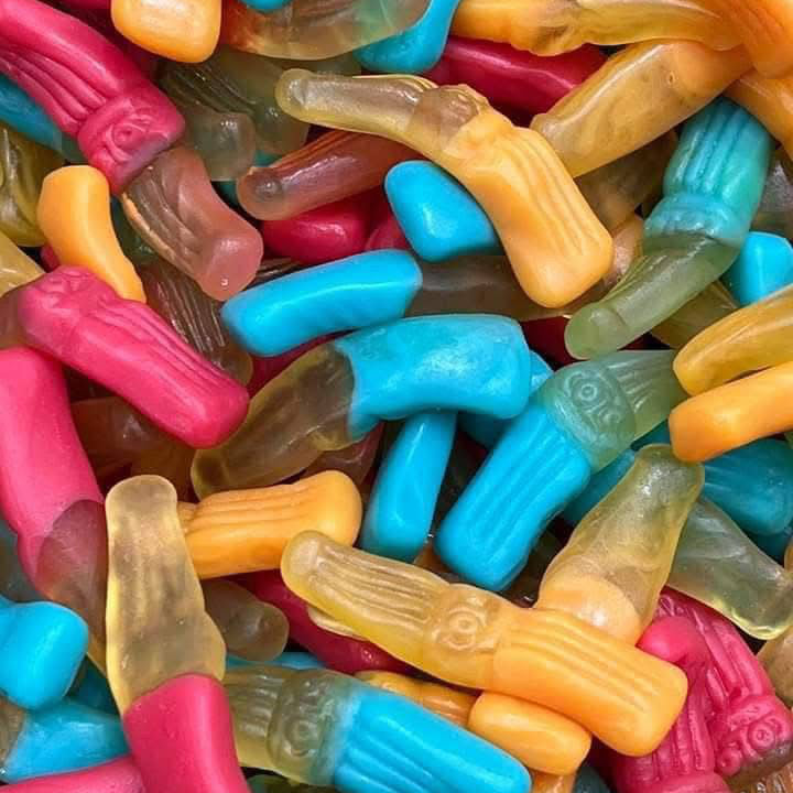 BOUTEILLES MULTICOLORES LISSES (100G)