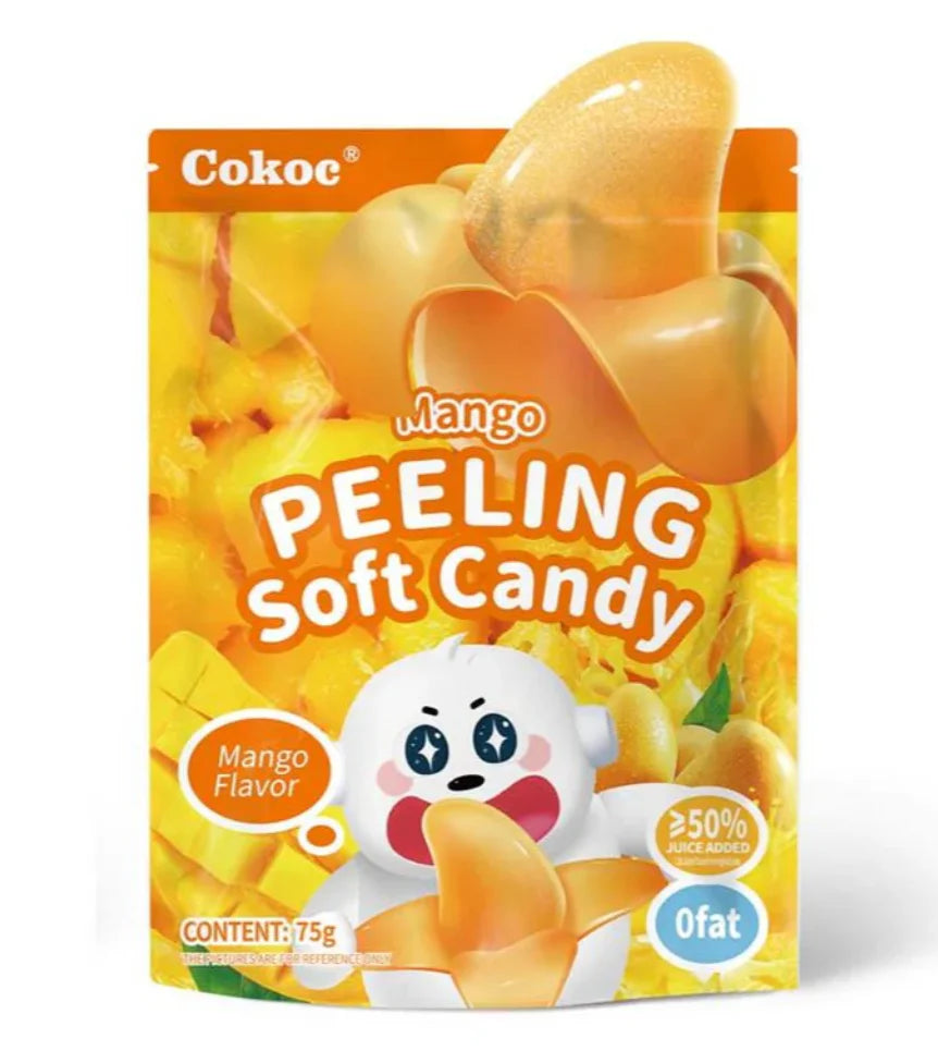 BONBONS À ÉPLUCHER SOFT CANDY MANGUE (UNITÉ)